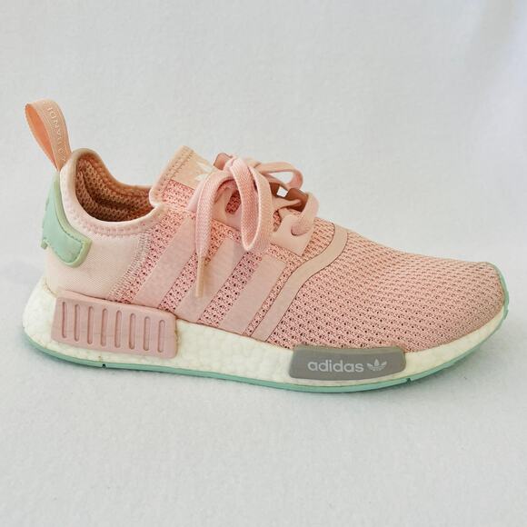 Adidas Originals NMD R1 Womens 7.5 Shoes Pink Knit Soft Body Low Top Sneakers - Picture 2 of 12